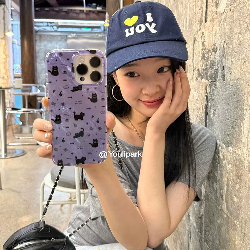 Phone Cases Xr Cute - Sevimli Kız Çiçek Mor Tam Ekran