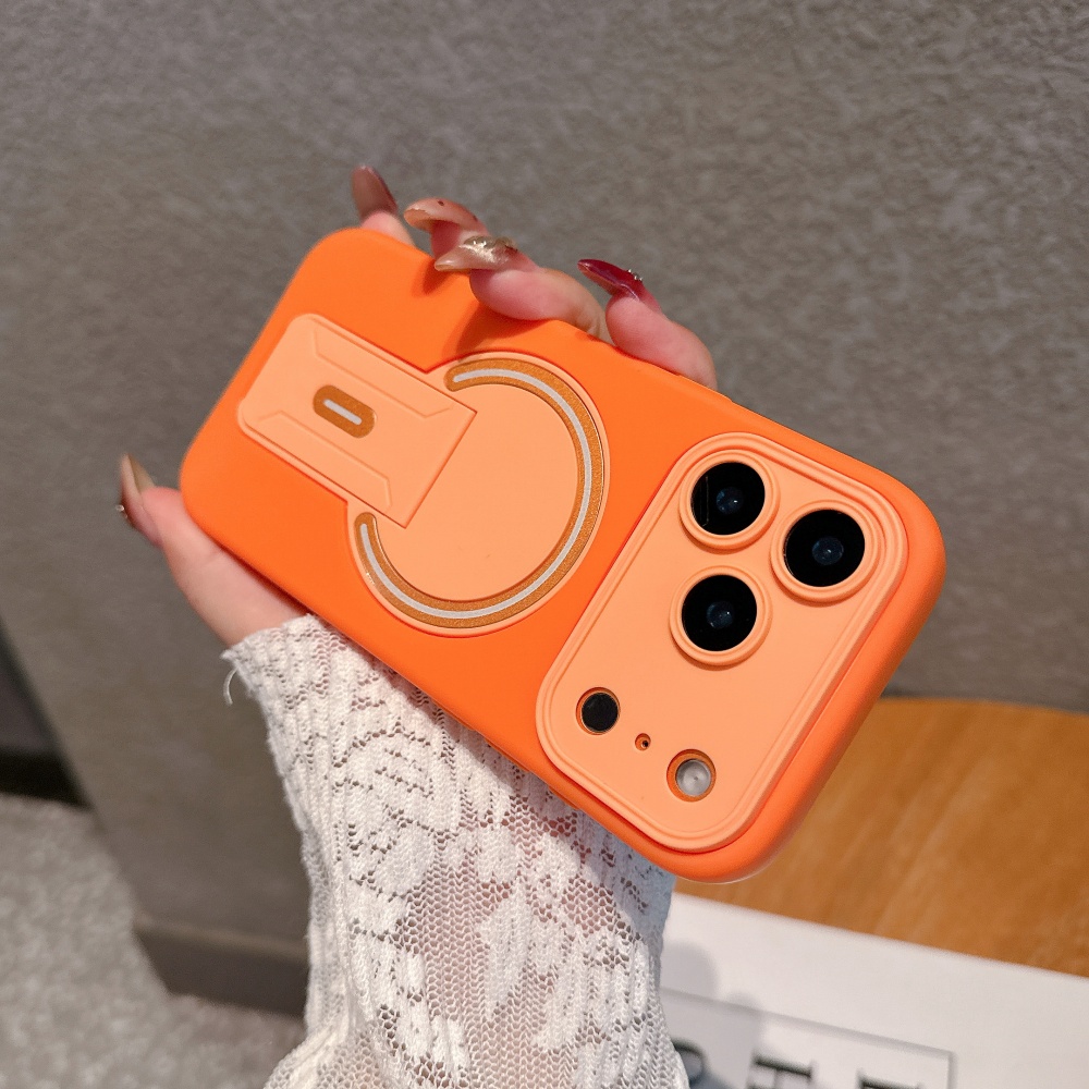 Phone Cases Rugged - Lüks Mat Silikon Katlanabilir Gizli Destekli