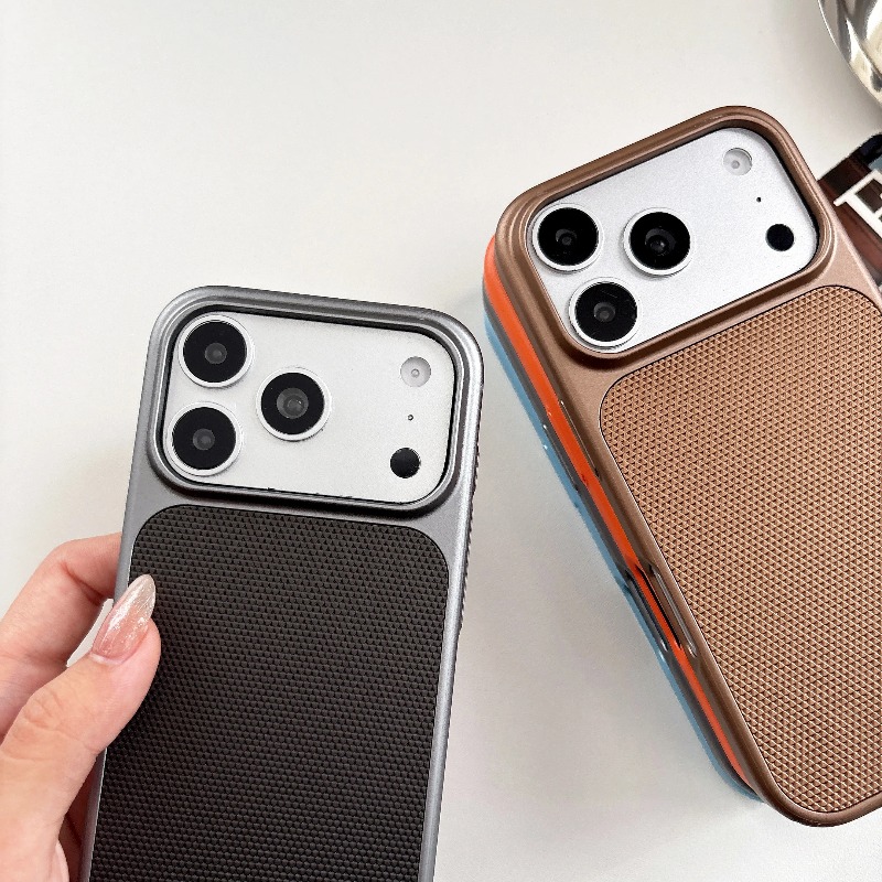 Phone Cases Rugged - Lüks Soğutuculu Metalik Boya Elmas Izgara