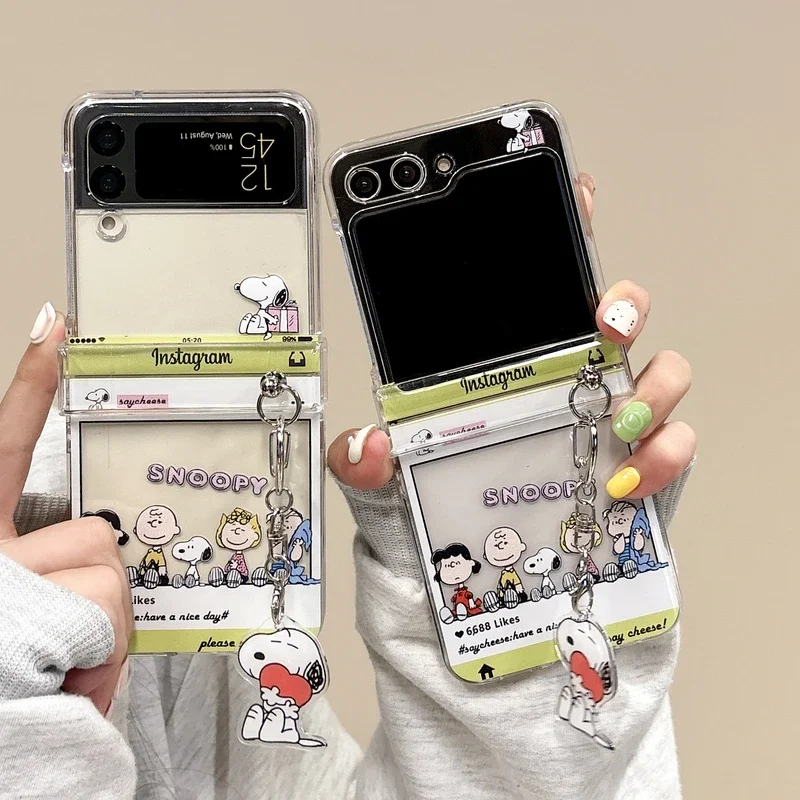 Phone Cases Transparent - Sevimli Karikatür Snoopy Charlie Brown Şeffaf