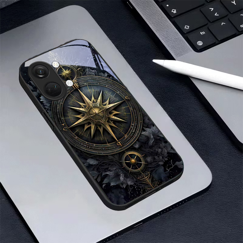 Koyu Çiçek Desenli Pusula Siya - Phone Cases Oneplus incelemesi ve fiyatı