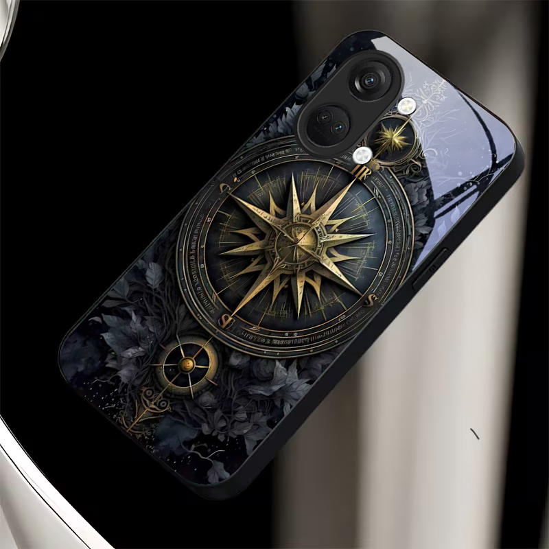 Koyu Çiçek Desenli Pusula Siya - Phone Cases Oneplus incelemesi ve fiyatı