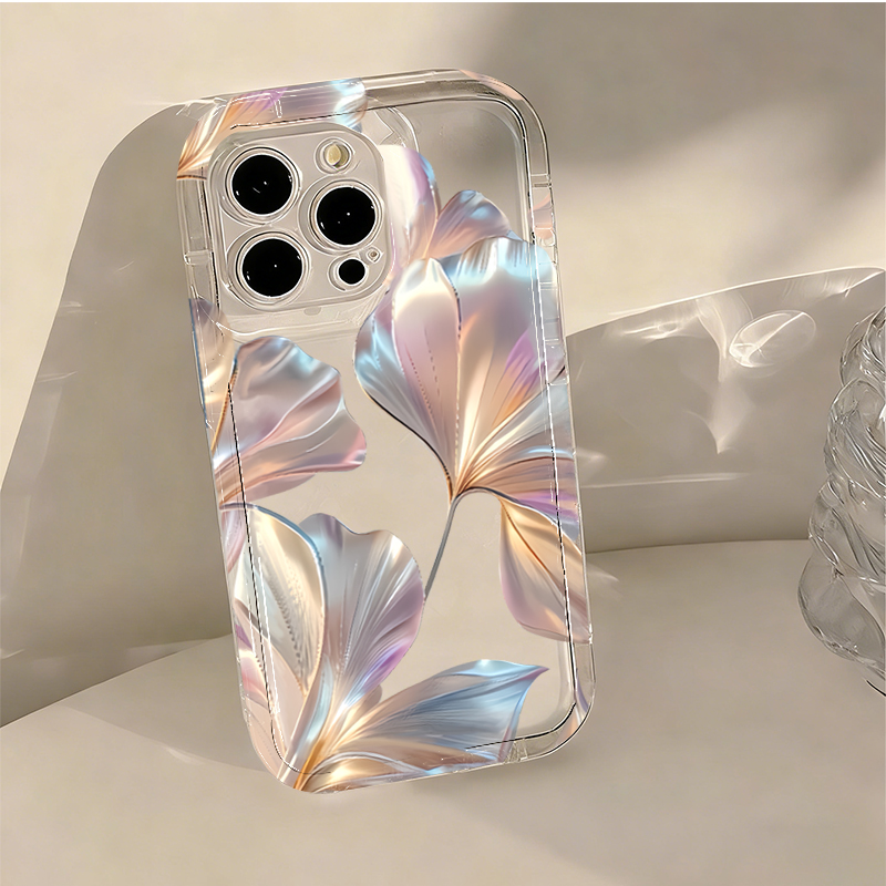 Renkli Metalik Ginkgo Baskılı  - Phone Cases Transparent incelemesi ve fiyatı