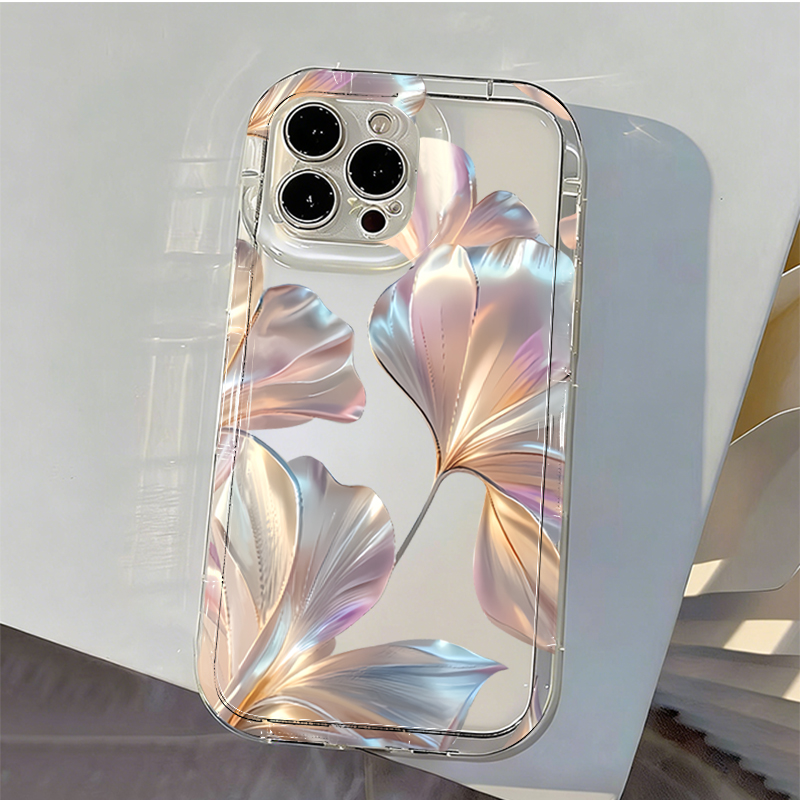 Renkli Metalik Ginkgo Baskılı  - Phone Cases Transparent incelemesi ve fiyatı