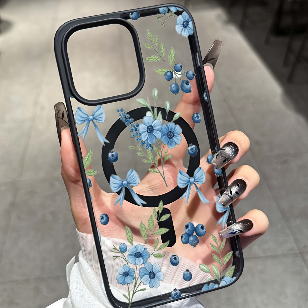 Yaban mersini çiçekli şeffaf k - Phone Cases Transparent incelemesi ve fiyatı