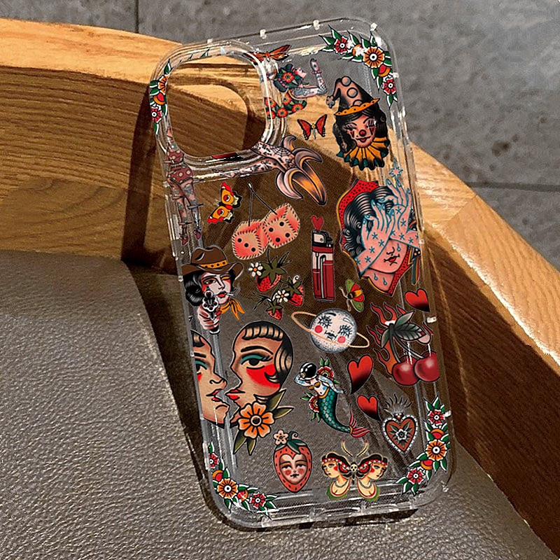 Şeffaf Vintage Kolaj Tasarım T - Phone Cases Transparent incelemesi ve fiyatı