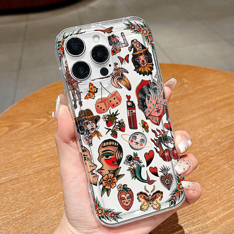 Şeffaf Vintage Kolaj Tasarım T - Phone Cases Transparent incelemesi ve fiyatı