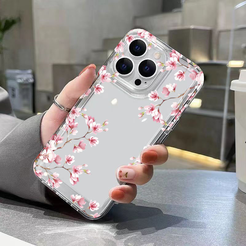 Pembe Çiçek Desenli Şeffaf Tel - Phone Cases Transparent incelemesi ve fiyatı