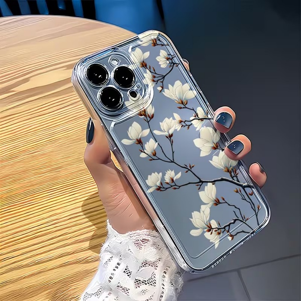 Trendy Manolya Çiçekli Şeffaf  - Phone Cases Transparent incelemesi ve fiyatı